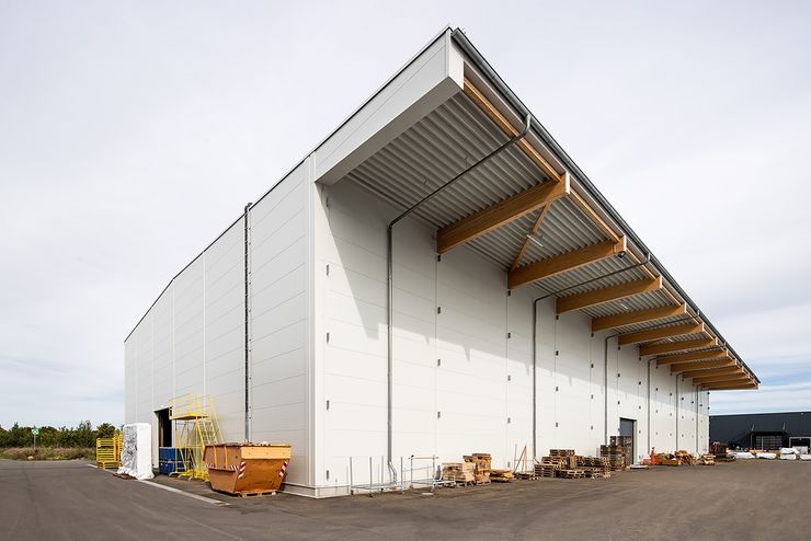 Neue Lagerhalle für B&O Holzbau in Frankfurt